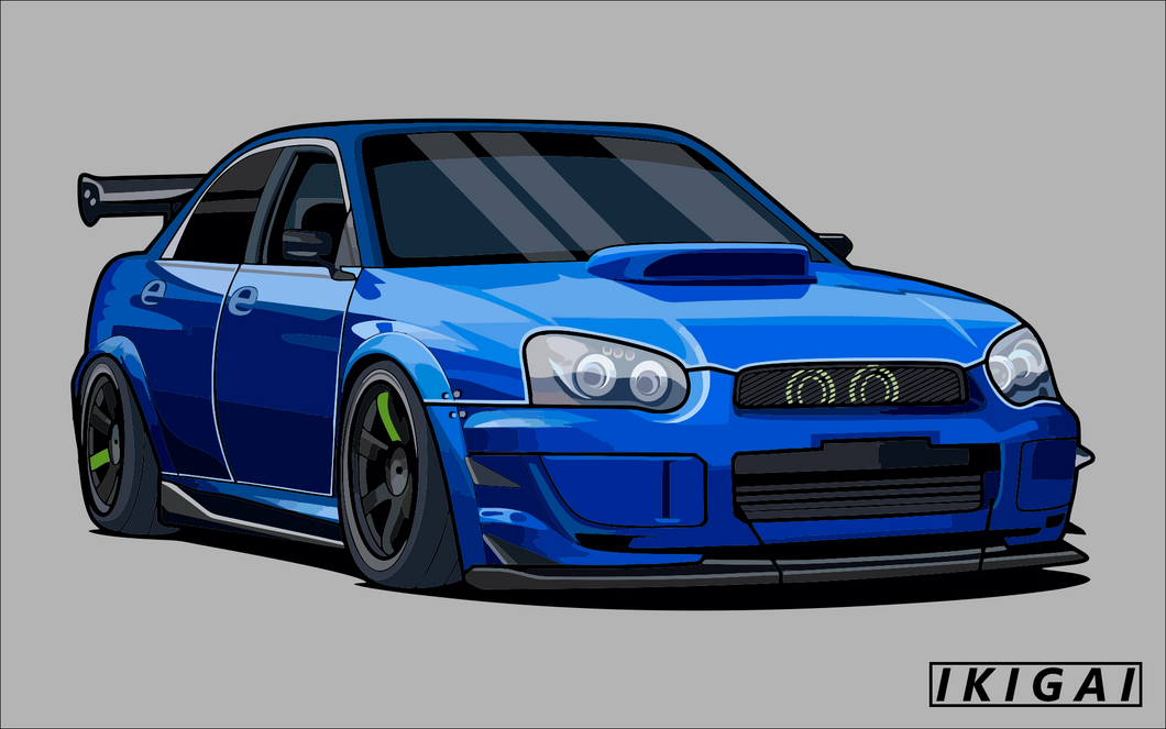 Subaru WRX STI Premium Aesthetic Poster